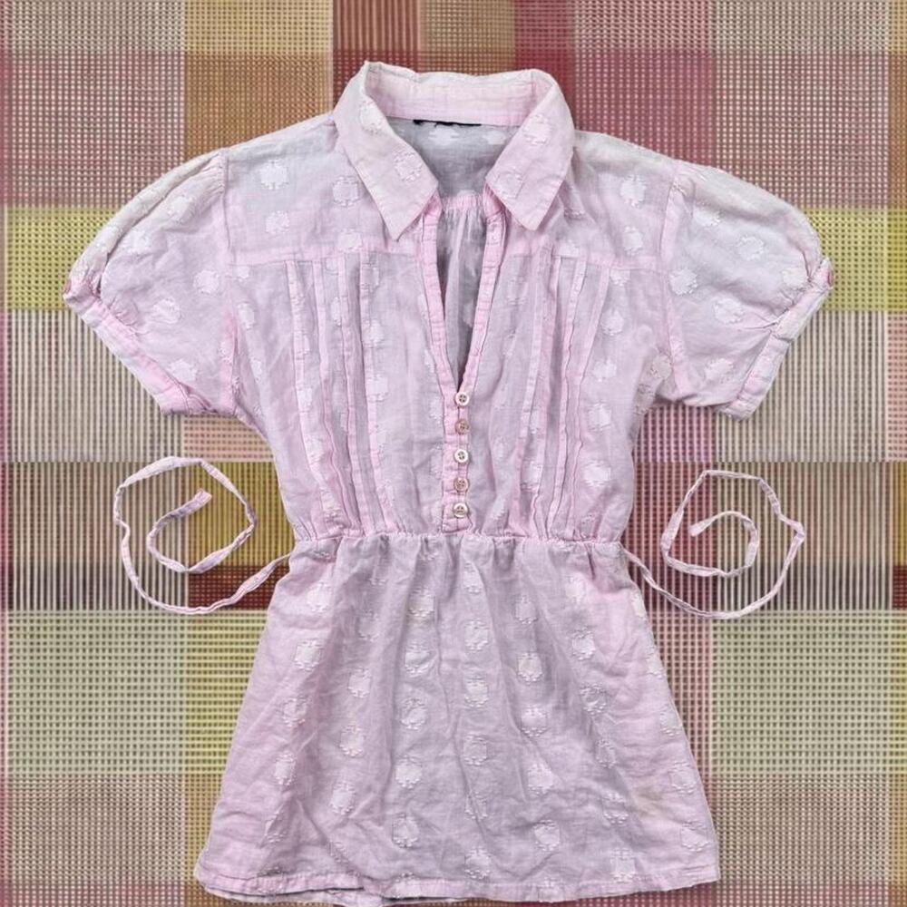 Vintage 2000’s Pink Blouse Tie-back